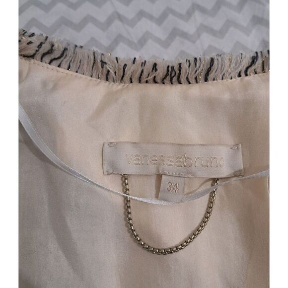 Vanessa Bruno Womens Xsmall Fancy Blazer Jacket Wool Beige Gold 34 - Picture 4 of 6